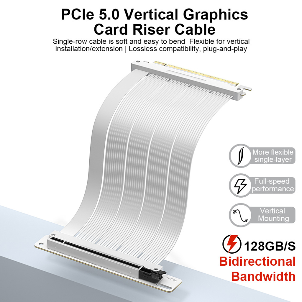 PCI‑E 5.0 X16 GPU Riser Cable  - Pcie 5.0 Gpu Riser Cable review and price